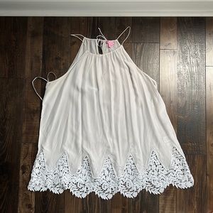 White Lilly Pulitzer Blouse Tank Top